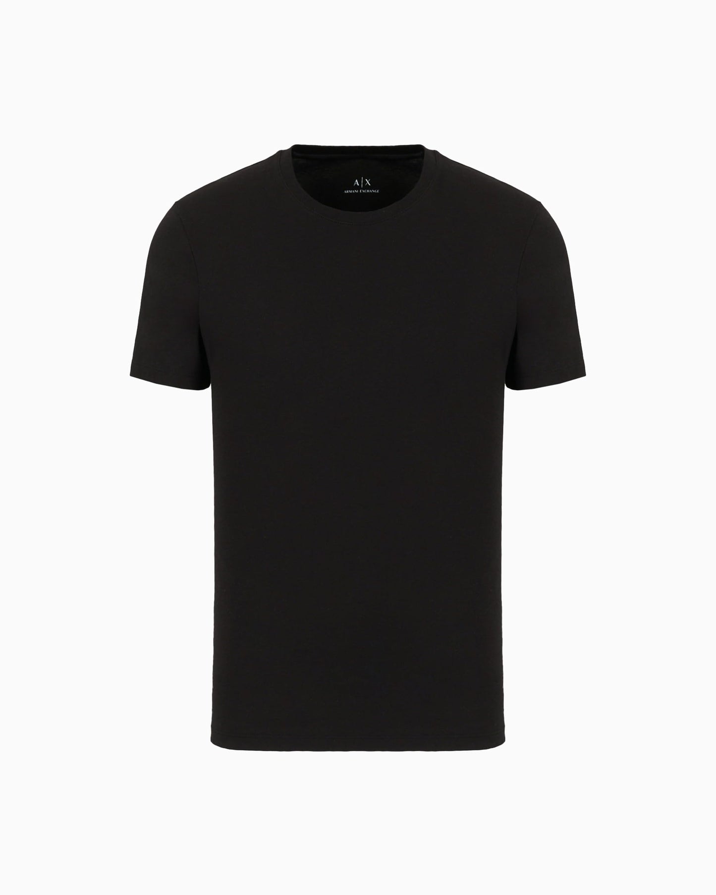 Armani Exchange Men's Solid Colored Basic Pima Crew Neck, Black, Medium - Medaid International