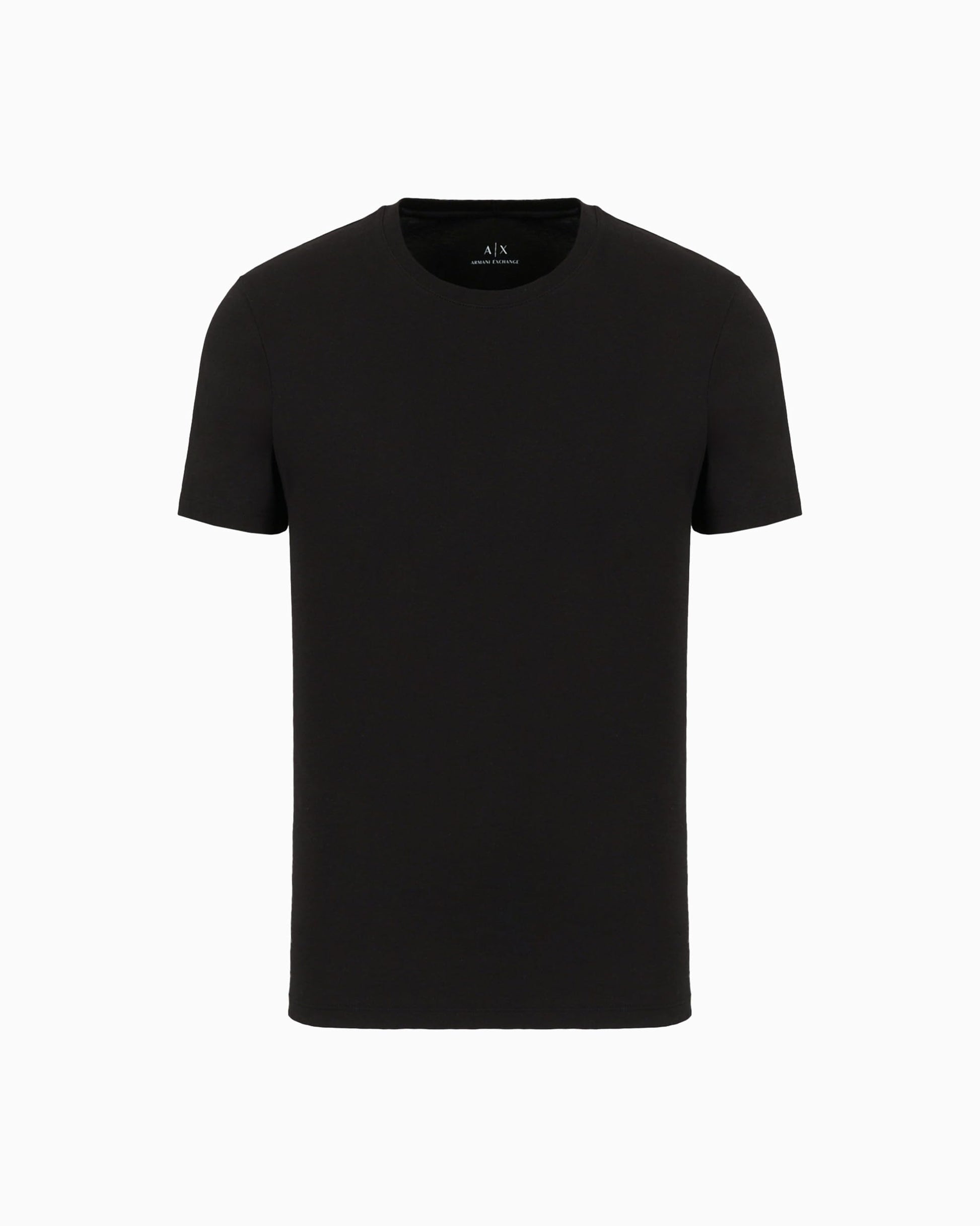 Armani Exchange Men's Solid Colored Basic Pima Crew Neck, Black, Medium - Medaid International