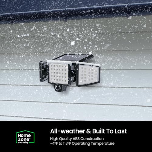 Home Zone - Solar Flood Lights 120° Motion Sensor, Waterproof, 1000 Lumens