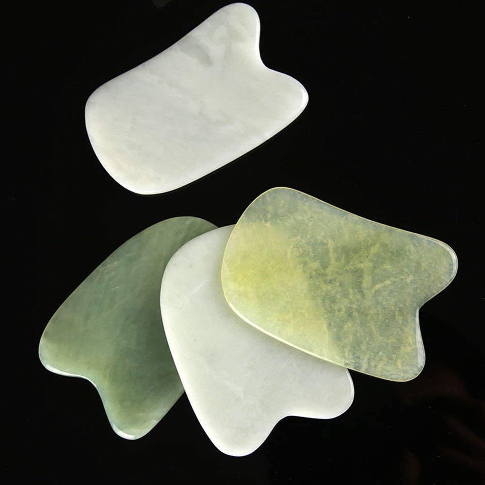 LEOSENSE Jade Gua Sha Scraping Massage Tool, Premium Nepherite Jade Stone, Hand Made Great Guasha Tool for ASTYM,Myofascial Release | Helps Reduce Muscles Soreness, Pain Relief | Smooth Thin Edge - Medaid International