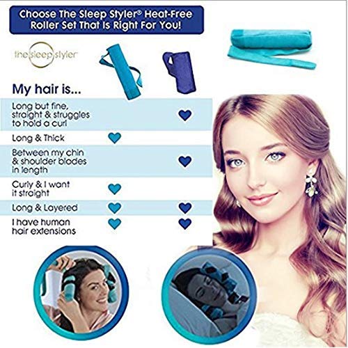 The Sleep Styler - As Seen on Shark Tank - Heat Free Curlers,. Includes 8 Mini (3 Inch) Rollers - Medaid International