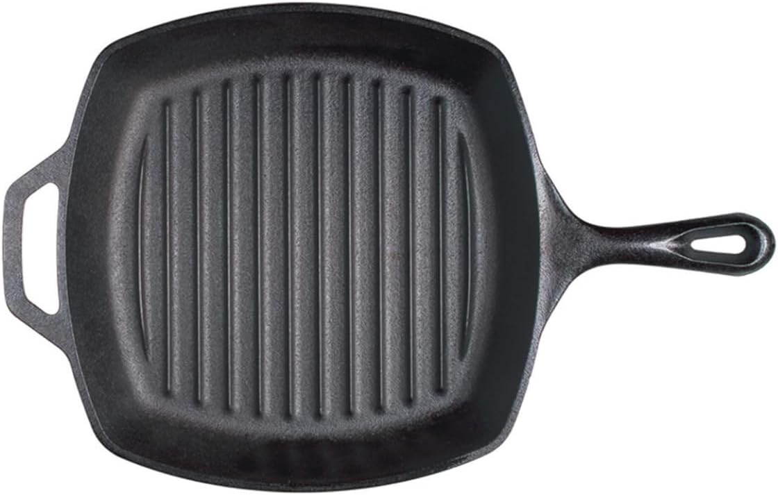 Lodge L8SGP3 Cast Iron Square Grill Pan, Pre-Seasoned, 10.5-inch - Medaid - Lebanon