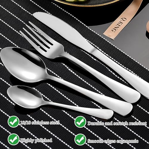 HoaaiGo - 24-Piece Golden Stainless Steel Cutlery Set, Service for 6 with Gift Box