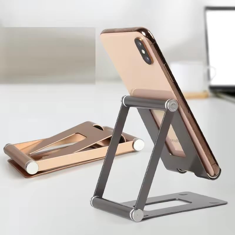 Universal Adjustable Phone Stand - 360° Tilt & Swivel Aluminum Holder for Desk, Bed, Travel Heavy-Duty Stable Base for Phones & Tablets - Medaid International