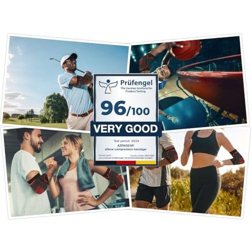 Azengear - Elbow Compression Sleeve for Tendonitis, Arthritis Relief, Sports Support