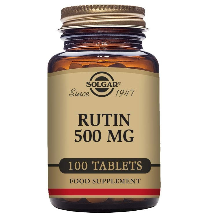 Solgar Rutin 500 mg, 100 Tablets - Antioxidant - Natural Bioflavonoid - Vegan, Gluten Free, Dairy Free, Kosher - 100 Servings - Medaid International