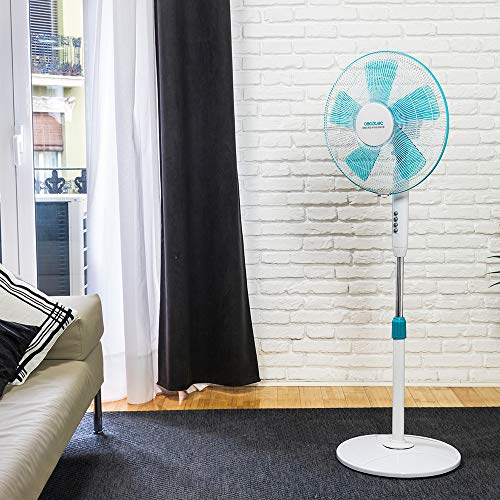 Cecotec - EnergySilence 500 Standing Fan, 40W, 3 Speeds, Oscillating, Adjustable Height