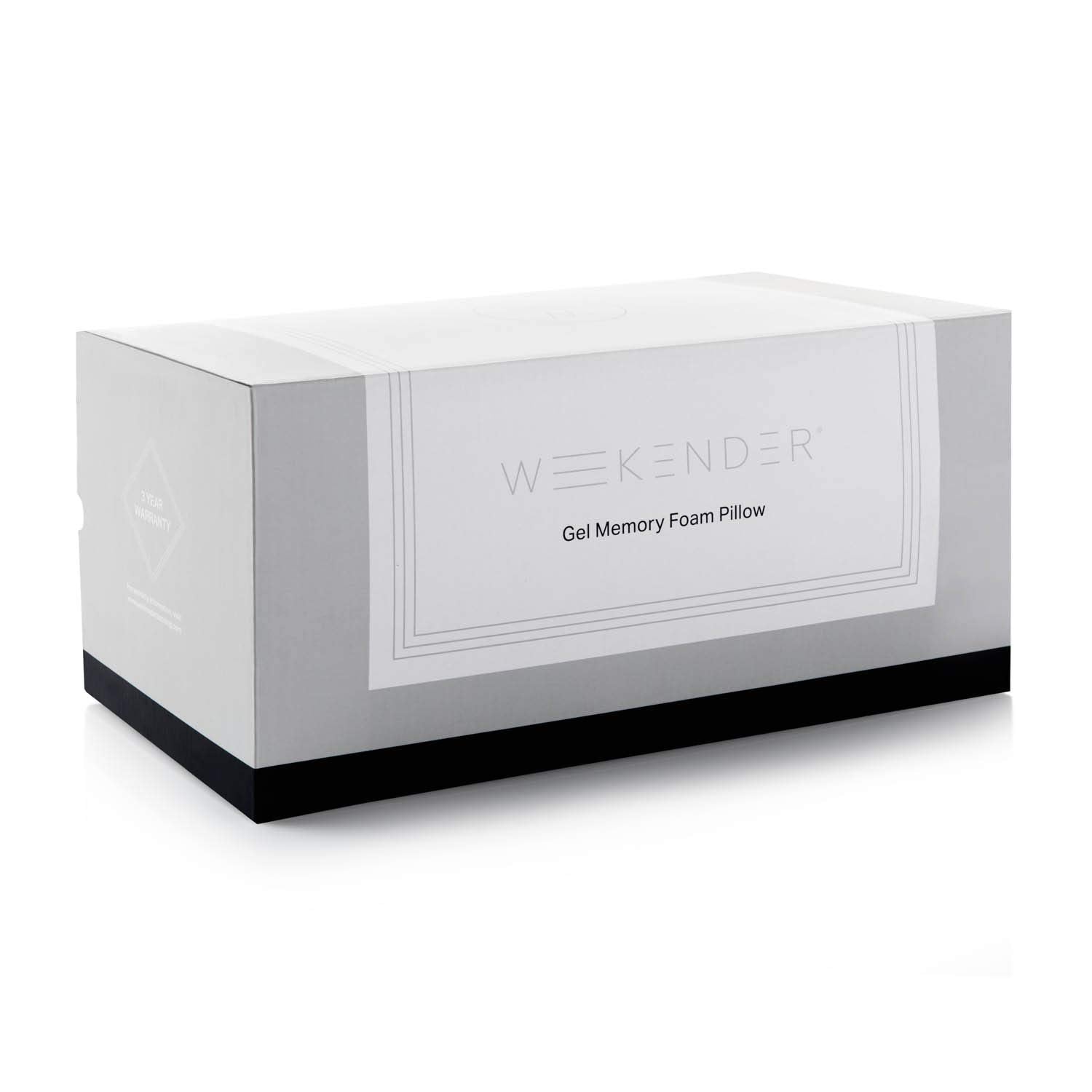 Weekender Gel Memory Foam Pillow - Queen Size - 1-Pack - Medium Plush Feel - Neck and Shoulder Support - Side, Stomach, and Back Sleepers - Home, Hotel, & Hospital Essentials - CertiPur Certified - Medaid International