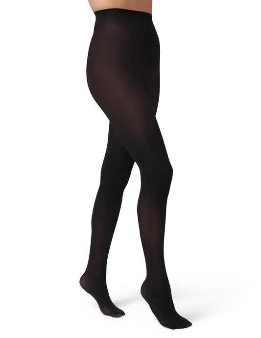 HUE Women’s Opaque Sheer to Waist Tights, Black, 3 - Medaid International