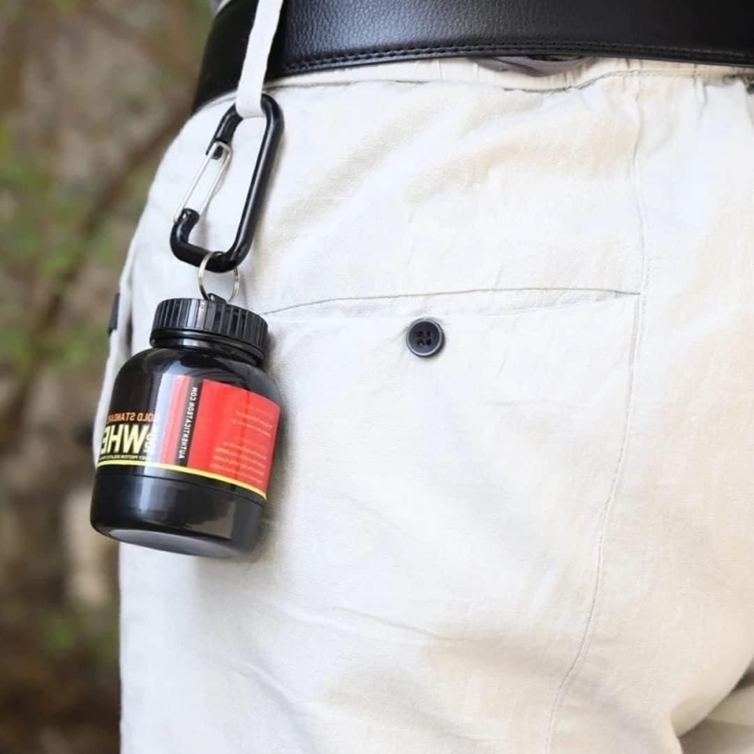 Protein Powder Container – Portable 30ml Supplement Dispenser with Keychain | Easy-to-Use for Gym, Fitness & Travel - Medaid International