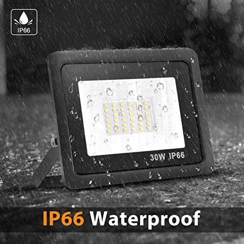 AMZ - 30W LED Flood Light, IP66 Waterproof Security Fixture, 2100Lm
