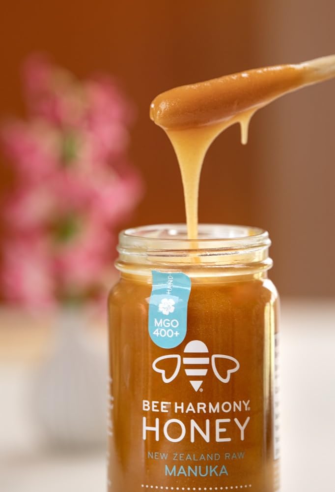 Bee Harmony Raw Manuka Honey, 400+ MGO, New Zealand, 12 OZ - Medaid International
