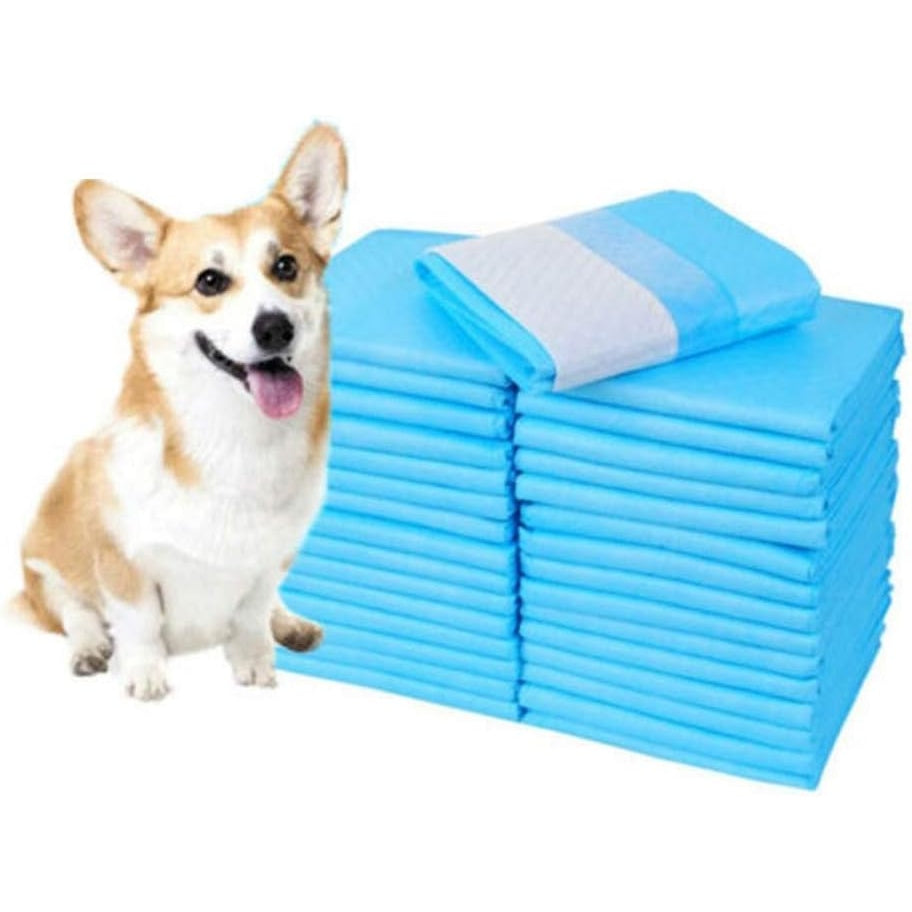 Pet Pee Pads, BEONE Super Absorbent Pet Dog Diaper, Dog Training Pee Pads, Disposable Healthy Nappy Mat For Dog Cat, Keep Healthy Clean Wet Mat S=33 45 cm = 100 pieces, Blue - Medaid