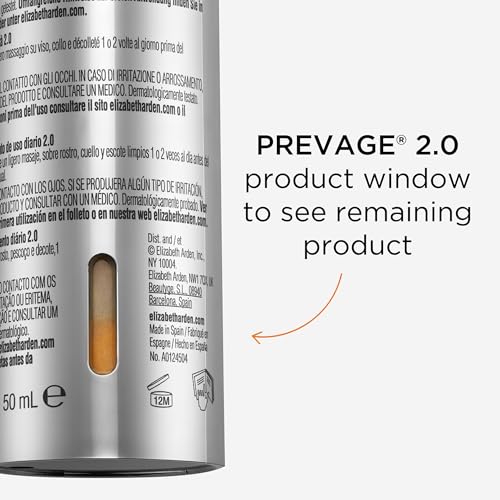 Elizabeth Arden PREVAGE Anti-Aging Face Serum 2.0 for Women, Brightening & Dark Spot Correcting Skincare, With Antioxidant Idebenone Technology, 1.7 Fl Oz - Medaid International