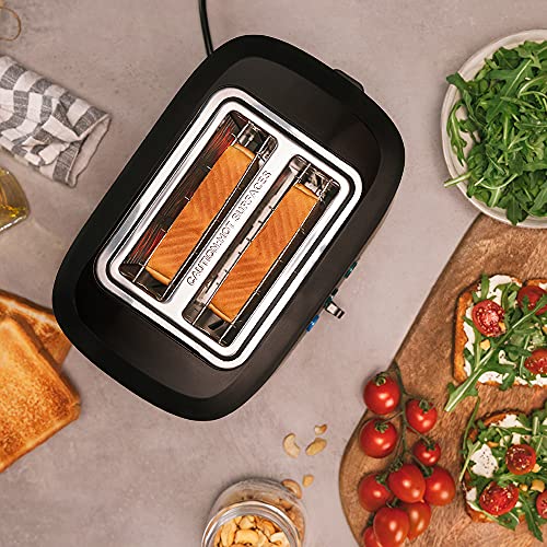 Cecotec - Toast & Taste 9000 Double Vertical Toaster, 980W, 2 Extra Wide Slots, 3 Functions