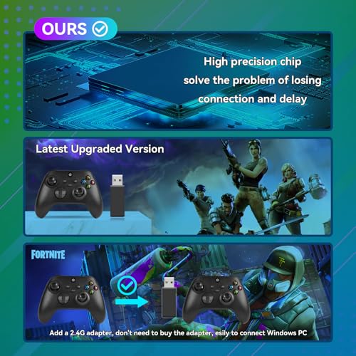 Techken - Wireless Game Controller for Xbox Series X/S & One, Ergonomic Design, Compatible with Elite Series