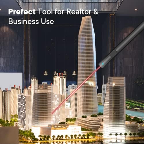 M Monoie Green Laser Pointer 1000ft Long Range, High Visibility Bright Beam, Metal Body Pen, for Teachers, Construction, Realtors, Presentations, Outdoor Use (Grey/Green Light) - Medaid International