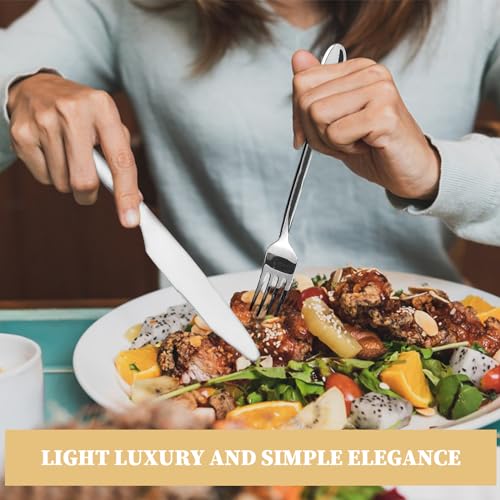 HoaaiGo - 24-Piece Golden Stainless Steel Cutlery Set, Service for 6 with Gift Box