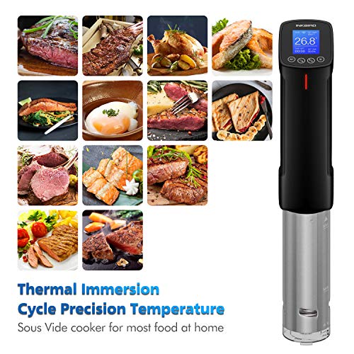 Update Inkbird WIFI Sous Vide Machine ISV-100W| 1000 Watts Sous-Vide Cooker Immersion Circulator with 14 Preset Recipes on APP and Thermal Immersion, Fast-Heating with Timer |Best Gifts - Medaid International