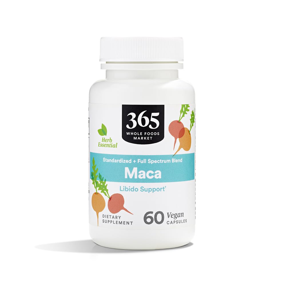 365 by Whole Foods Market, Maca Standardized + Full Spectrum Blend, Libido Support, Vegan Capsules, 60 Count - Medaid International