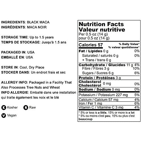 Food to Live - Black Maca Powder, 5 Pounds - Finely Ground Raw Dried Root, Kosher, Vegan, Non-Gelatinized Powder, Bulk - Medaid International