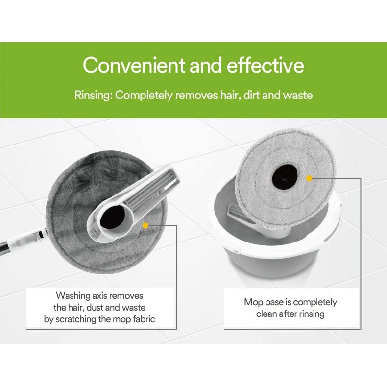 Scotch-Brite 2-in-1 Bucket Spin Mop Set (Includes: mop with Stick, Bucket, mop Refill) | 360 Easy All-Around Cleaning | Cleaning Mop | rinsing and Drying in a Single Bucket | Floors | 1 Set/Pack - Medaid International