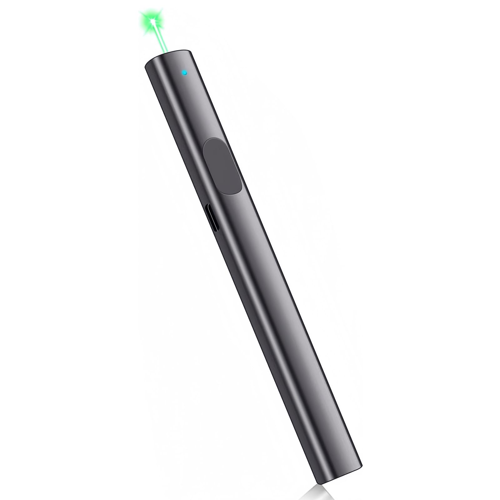 M Monoie Green Laser Pointer 1000ft Long Range, High Visibility Bright Beam, Metal Body Pen, for Teachers, Construction, Realtors, Presentations, Outdoor Use (Grey/Green Light) - Medaid International