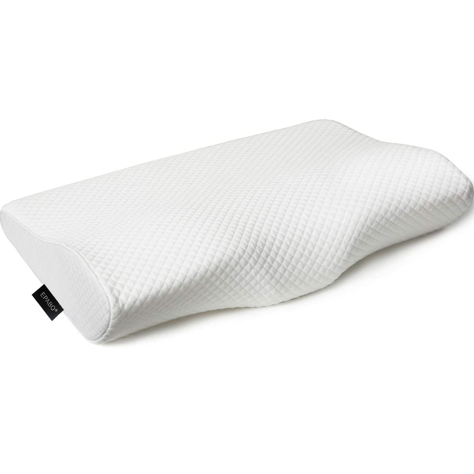 EPABO Contour Memory Foam Pillow Orthopedic Sleeping Pillows, Ergonomic Cervical Pillow for Neck Pain - for Side Sleepers, Back and Stomach Sleepers, Free Pillowcase Included (Firm & Queen) - Medaid International