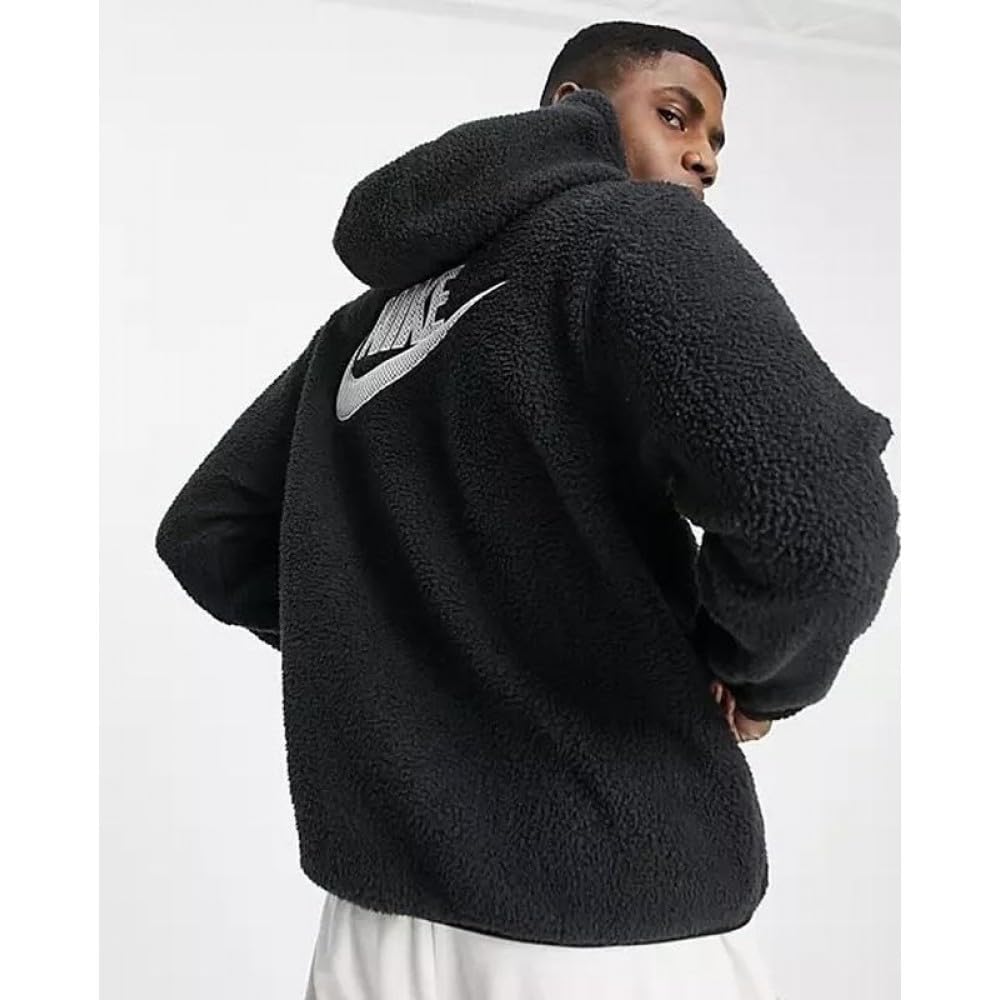 Nike Sport Essentials Sherpa Men's Hoodie Pullover (US, Alpha, Medium, Regular, Regular, Standard, Black 010) - Medaid International