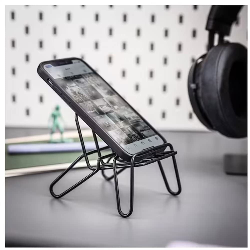 Ikea Alloy Steel KRUBBET Holder for Mobile Phone, Black - Medaid International