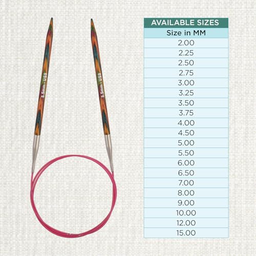 KnitPro - Symfonie Fixed Circular Needles 32" (80cm) | 5.50mm, Premium Birch Wood, Smooth Knitting Experience
