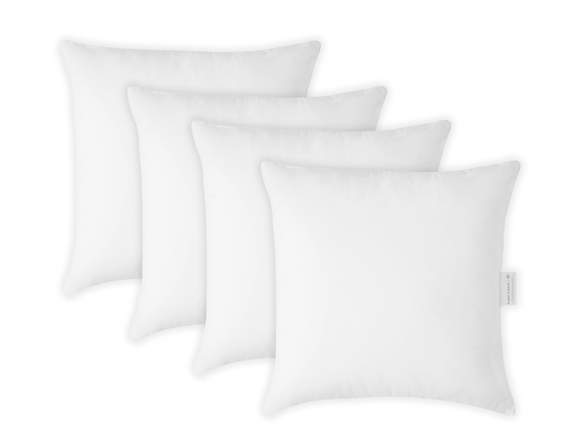 LANE LINEN 16x16 Throw Pillow Insert - Set of 4 White Inserts for Decorative Pillow Covers for Bed, Decorative Pillows for Bed, Couch Pillows, Throw Pillows for Couch - Medaid International