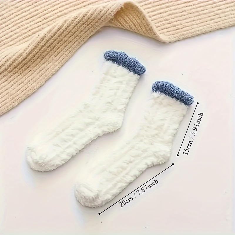 6 Pairs Womens Fuzzy Socks for Women, Warm Soft Christmas Sleeping Socks for Women Christmas Gift - Medaid International