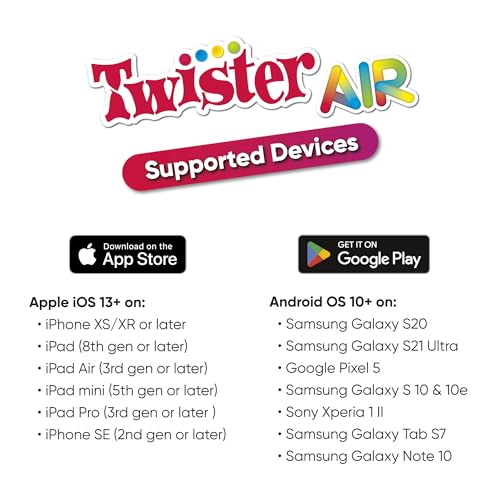 Hasbro Gaming Twister Air Game | AR App Play Game with Wrist and Ankle Bands | Links to Smart Devices | Active Party Games for Kids and Adults | Ages 8+ | for 1+ Players - Medaid International