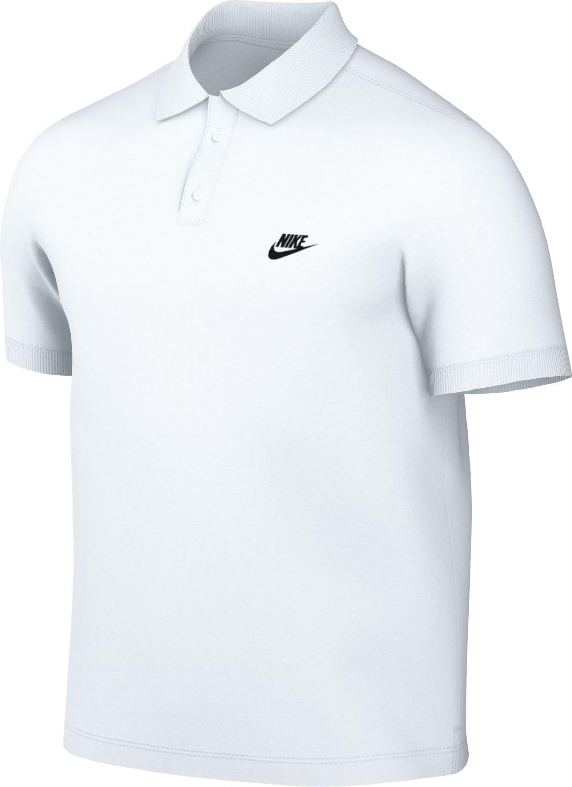 Nike Club Men's Short-Sleeve Polo (White/Black, FN3894-100) Size Large - Medaid International