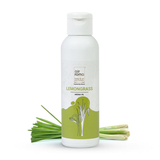 AIR-ROMA Pure, Natural and Undiluted Lemon Grass Aroma Diffuser Oil - 100ml, Yellow - Medaid International