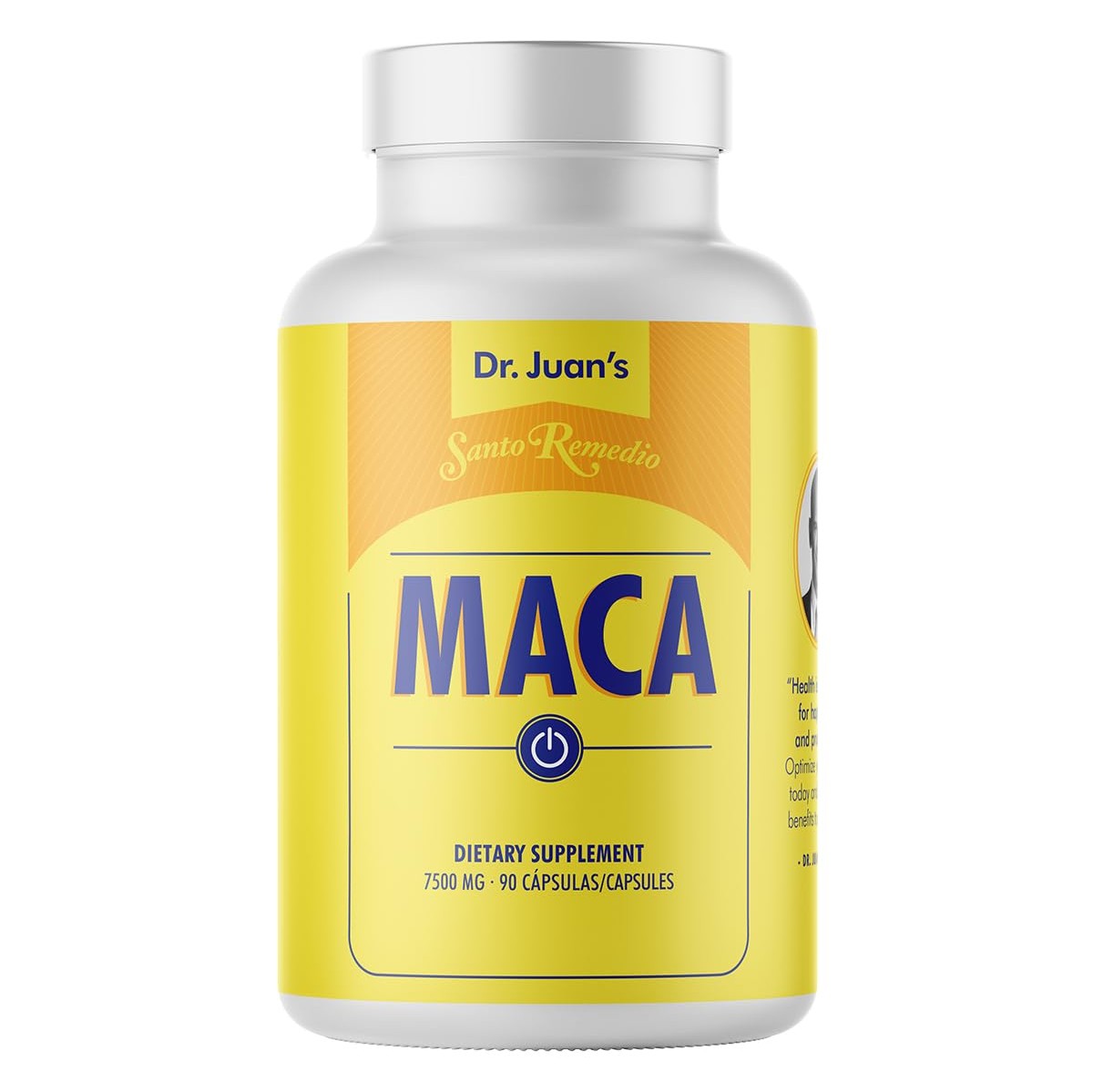 Santo Remedio Maca, Helps Support Healthy Energy Levels, Dietary Supplement, 750 mg per Serving, Vegetarian, No Artificial Flavors, No Artificial Colors, 90 Capsules, 90 Doses - Medaid International
