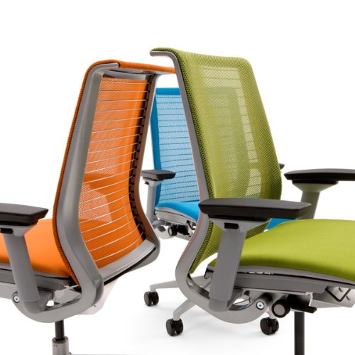 Steelcase Think Chair, Graphite 3D Knit Back with Graphite Fabric Seat - Medaid International