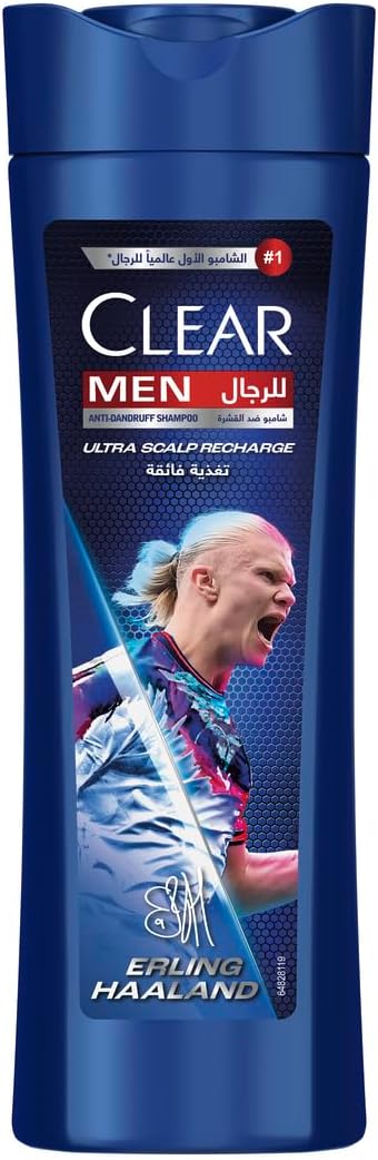 Clear Men anti-dandruff shampoo, ultra scalp recharge, Haaland edition, 100% dandruff-free hair & nourished scalp, 400 ml - Medaid International