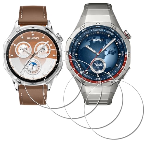 Huawei - Tempered Glass Screen Protector for HUAWEI Watch GT 5 Pro 46 mm, 9H, Anti-Scratch, Easy Installation [4Pcs]