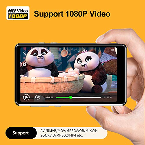 Tengsen - Bluetooth 5.0 MP3 Player with 4.0" Touchscreen, 16GB Storage, FM Radio