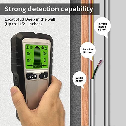 Stud Finder - 5 in 1 Wall Scanner with LCD Display, Intelligent CPU, Metal Detection