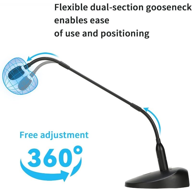 Boya - BY-GM18CB Desktop Gooseneck Condenser Microphone with Adjustable Arm, High Sensitivity, and Clear Sound Quality