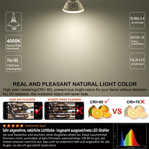 Eacll - E14 LED Neutral White 6.5W, 770 Lumens, 4000K, Pack of 6