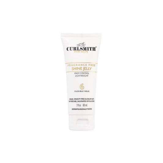 CURLSMITH - Shine Jelly, Light Hold Styling Gel with Frizz Protection, Sensitive, Fragrance Free, For All Curl and Hair Types, Vegan (2 fl oz) - Medaid International