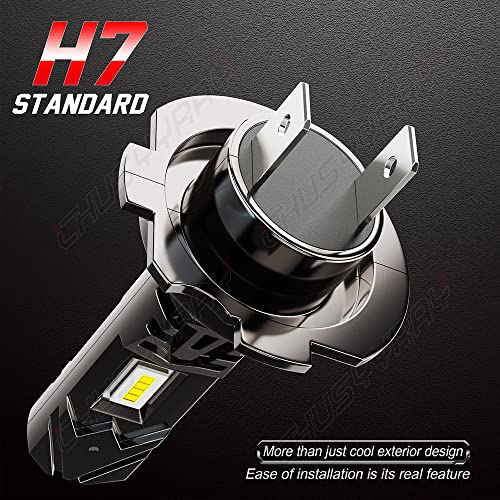 Chusyyray - H7 LED Headlight Bulbs for Ford Fiesta MK7 MK8, 10000LM, 6000K, Plug and Play