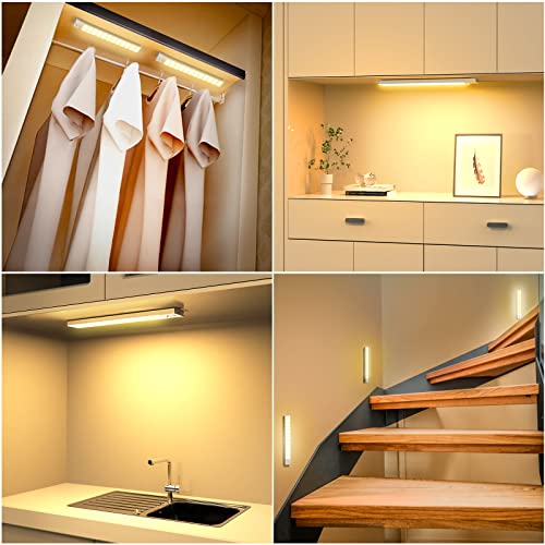 Ouila - Motion Sensor LED Wardrobe Light, USB Rechargeable, 3000K, 2-Pack