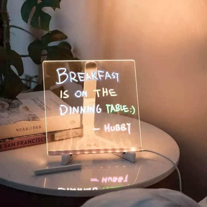 3D Acrylic Writing pad with Pen Message Board rewritable Table lamp drawing kids led - Medaid International
