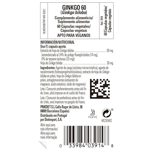 Solgar Super Ginkgo, 60 Vegetable Capsules - Full Potency (FP) - Antioxidant & Nervous System Support - Brain Health - Non-GMO, Vegan, Gluten Free, Dairy Free - 60 Servings - Medaid International