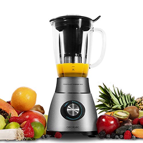Cecotec - 1800W Power Blender with Stainless Steel Finish & 6-Blade System